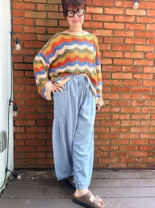 Katalina Color Block Sweater - Taupe Multi-SweatersButtermelon Katalina Color Block Sweater - Taupe Multi | VerClare Boutique-Shop the Buttermelon Katalina Color Block Sweater in Taupe Multi. 100% cotton knit, bold color block design, relaxed everyday fit. Sizes S–L.-VerClare Boutique