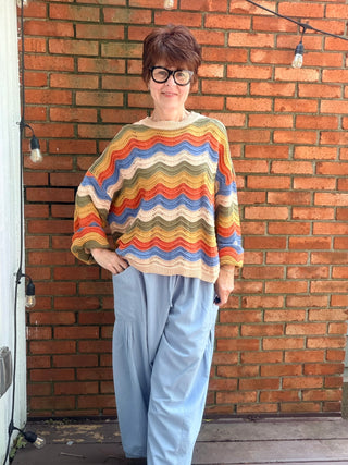 Katalina Color Block Sweater - Taupe Multi-SweatersButtermelon Katalina Color Block Sweater - Taupe Multi | VerClare Boutique-Shop the Buttermelon Katalina Color Block Sweater in Taupe Multi. 100% cotton knit, bold color block design, relaxed everyday fit. Sizes S–L.-VerClare Boutique
