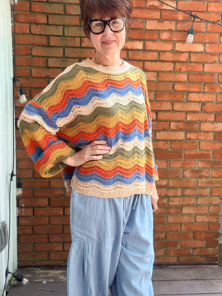 Katalina Color Block Sweater - Taupe Multi-SweatersButtermelon Katalina Color Block Sweater - Taupe Multi | VerClare Boutique-Shop the Buttermelon Katalina Color Block Sweater in Taupe Multi. 100% cotton knit, bold color block design, relaxed everyday fit. Sizes S–L.-VerClare Boutique
