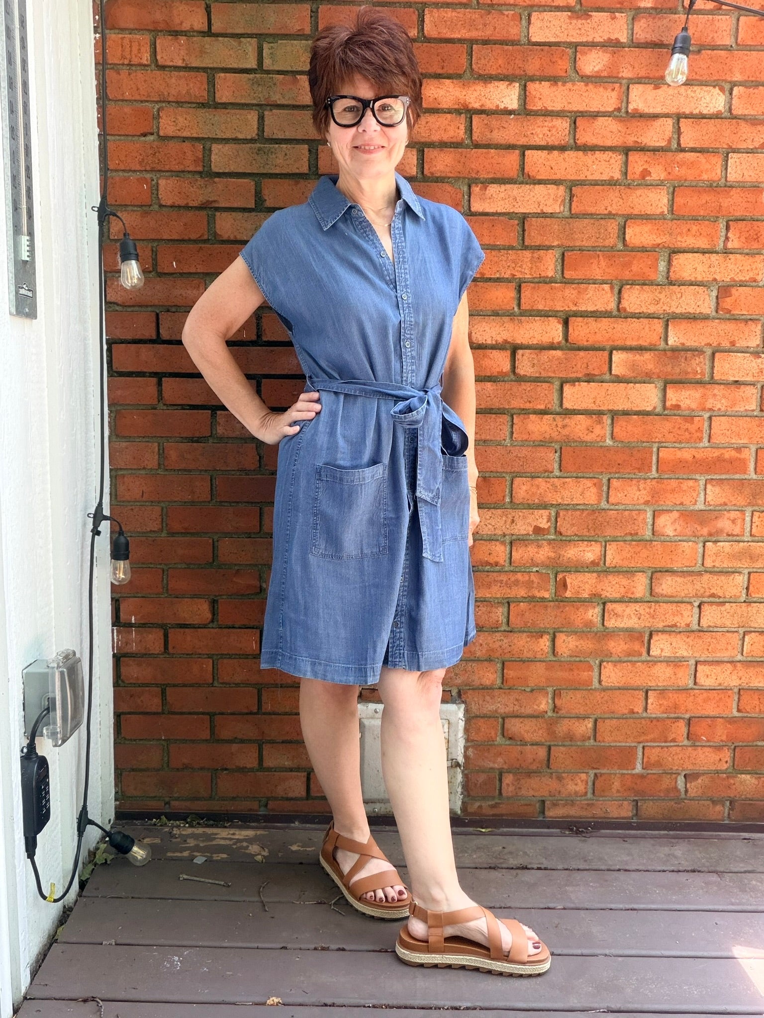 annalise mini dress price Be Cool Annalise Mini Denim Look Dress - Medium Wash