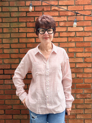 Edison Shirt - Rose Ivory-Tops CasualEdison Shirt – Rose Ivory | Thread & Supply – VerClare Boutique-Shop the Thread & Supply Edison Shirt in Rose Ivory. Lightweight woven, button-up, collared, relaxed everyday fit. Sizes S–L at VerClare Boutique.-VerClare Boutique