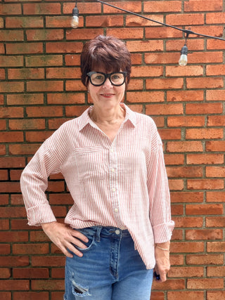 Edison Shirt - Rose Ivory-Tops CasualEdison Shirt – Rose Ivory | Thread & Supply – VerClare Boutique-Shop the Thread & Supply Edison Shirt in Rose Ivory. Lightweight woven, button-up, collared, relaxed everyday fit. Sizes S–L at VerClare Boutique.-VerClare Boutique