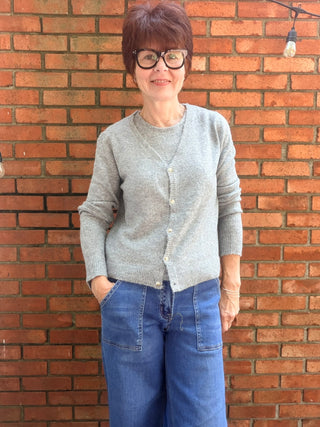 Kathy Brushed Tank & Cardigan Set-SweatersKathy Brushed Tank & Cardigan Set | H.Grey Knit Two-Piece – VerClare Boutique-Shop the Kathy Brushed Tank & Cardigan Set in H.Grey — a soft brushed knit two-piece set that fits true to size. Sizes S–L. Ships fast from VerClare Boutique.-VerClare Boutique