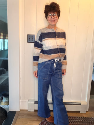 Ruthie High Rise Drawstring Baggy Wide Jeans-JeansHigh Rise Drawstring Wide Leg Jeans | VerClare Boutique-Shop Ruthie high rise drawstring jeans with a relaxed baggy fit, wide leg, and raw hem. Effortless denim for casual everyday outfits.-VerClare Boutique