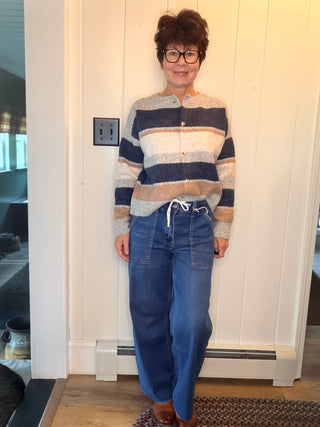 Ruthie High Rise Drawstring Baggy Wide Jeans-JeansHigh Rise Drawstring Wide Leg Jeans | VerClare Boutique-Shop Ruthie high rise drawstring jeans with a relaxed baggy fit, wide leg, and raw hem. Effortless denim for casual everyday outfits.-VerClare Boutique
