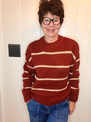 Chrissie Striped Relaxed Sweater - 2 colors