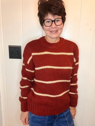 Chrissie Striped Relaxed Sweater - 2 colors