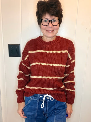 Chrissie Striped Relaxed Sweater - 2 colors
