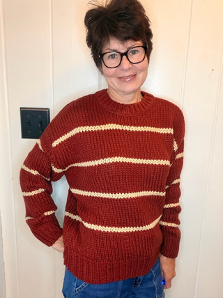 Chrissie Striped Relaxed Sweater - 2 colors