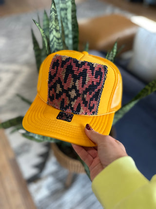 Orijinal Designs Trucker Cap-Gold with Rust & Black-AccessoriesOrijinal Designs Trucker Cap-Black | VerClare Boutique | Chenoa, IL-Trucker Hat. Wear with care! Structured Bill. Final sale. Free US shipping on all eligible orders. Shop Pay Accepted. Located in Chenoa, Illinois.-VerClare Boutique