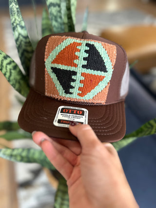Orijinal Designs Trucker Cap-Brown with Green, Black & Rust-AccessoriesOrijinal Designs Trucker Cap-Black | VerClare Boutique | Chenoa, IL-Trucker Hat. Wear with care! Structured Bill. Final sale. Free US shipping on all eligible orders. Shop Pay Accepted. Located in Chenoa, Illinois.-VerClare Boutique