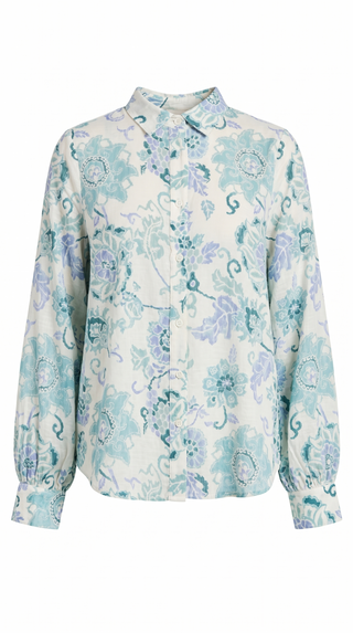 Whitney Cornflower Blouse - Blue-Tops CasualWhitney Cornflower/Turquoise Blouse – Blue | VerClare Boutique | Chenoa, IL-Shop the Whitney Cornflower/Turquoise Blouse in blue at VerClare Boutique. A lightweight, flowy blouse with vibrant color and an easy, flattering fit for everyday wear.-VerClare Boutique