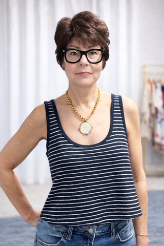 Yareli Stripe Tank - Eclipse-Tops CasualYareli Stripe Tank - Eclipse | VerClare Boutique | Jenison MI -The Z Supply Yareli Stripe Tank is a beautiful textured knit blend sleeveless tank featuring subtle stripe detailing, a flattering scoop neckline, and wide, bra-friendly straps. Free US shipping on eligible orders. -VerClare Boutique