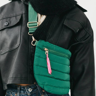 Jolie Puffer Bum Bag- Emerald-Accessories-VerClare Boutique