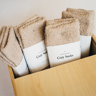 Cozy Cloud Socks - Ivory-Stocking Stuffers-VerClare Boutique