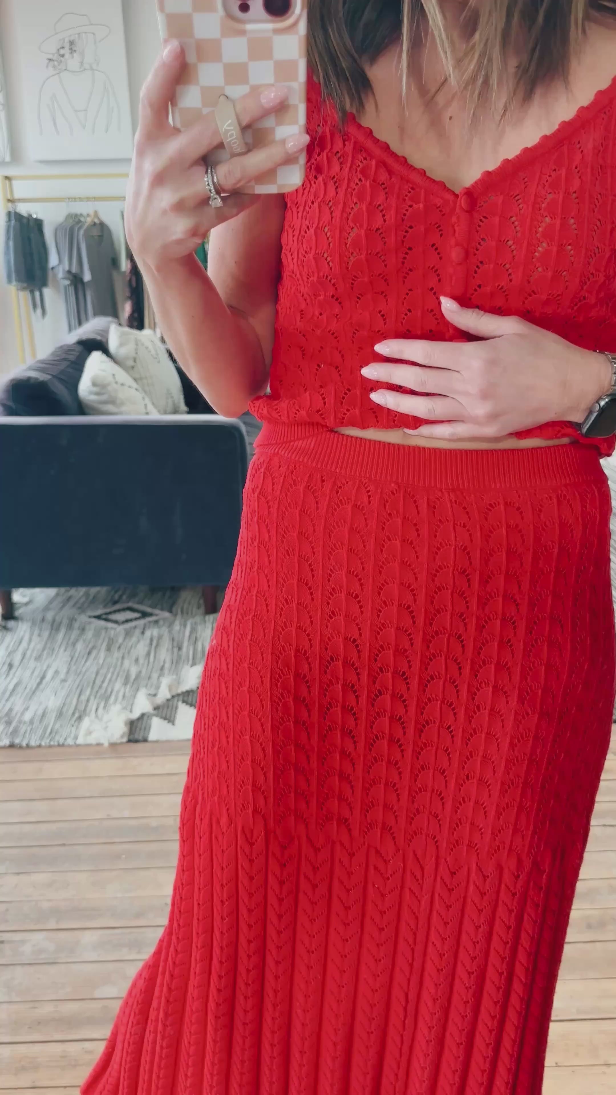 Lexa Sweater Skirt – Kiss Me Red | Z Supply – VerClare Boutique