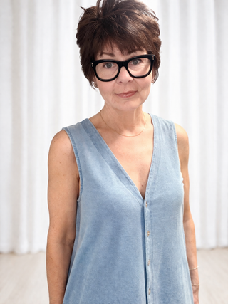 Solace Denim Mini Dress - Ocean Air Indigo-Dresses & RompersSolace Denim Mini Dress - Ocean Air Indigo | VerClare Boutique | Jenison MI -The Z Supply Solace Denim Mini Dress is a beautiful cotton knit jersey sleeveless mini dress featuring a flattering V-neckline, a button-front design, and an easy, everyday silhouette. Free US shipping on eligible orders. -VerClare Boutique